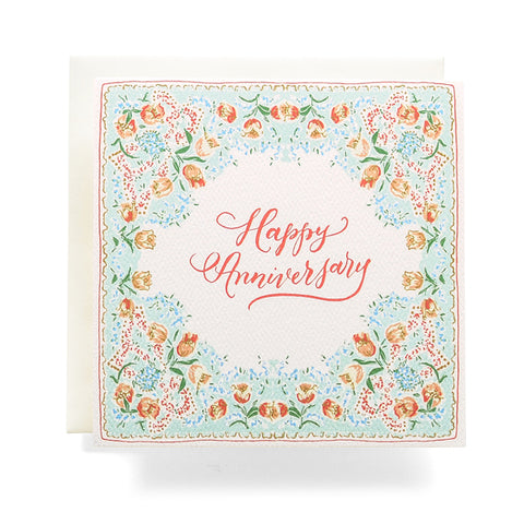 Antiquaria - Handkerchief Anniversary Greeting Card Mint