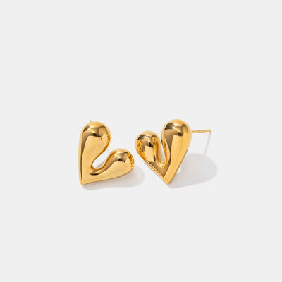 Birdie & Fern Simple Heart Stud Earrings