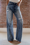 KanCan Ultra High Rise Distressed Flare