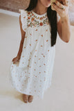The Ophelia Tiered Embroidered Dress