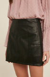 Faux Leather Chic Mini Skirt
