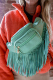 Leather Fringe Belt Bag