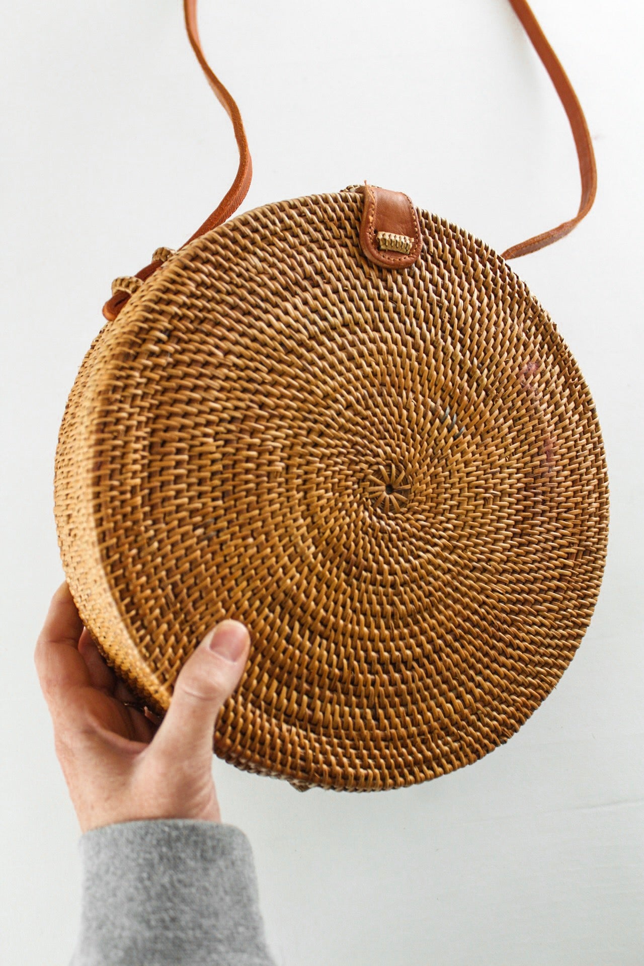 Large Woven Basket Bag