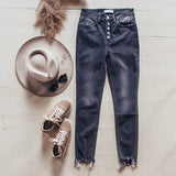Flying Monkey Button Fly Crop Skinny Jeans