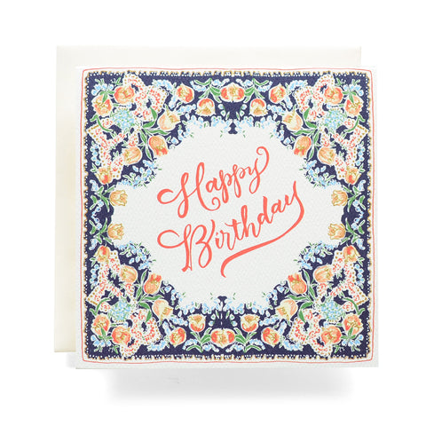 Antiquaria - Handkerchief Happy Birthday Greeting Card