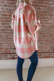 Brushed Plaid Long Shacket