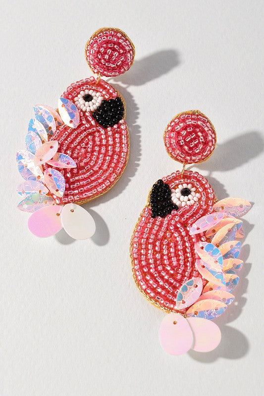 Pink Parrot Glitz Earrings