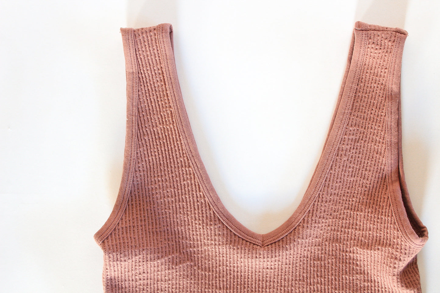 Waffle Ribbed Cropped Cami