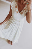 The Faye Embroidered Midi Dress