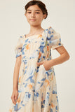Girls Vintage Satin Dress