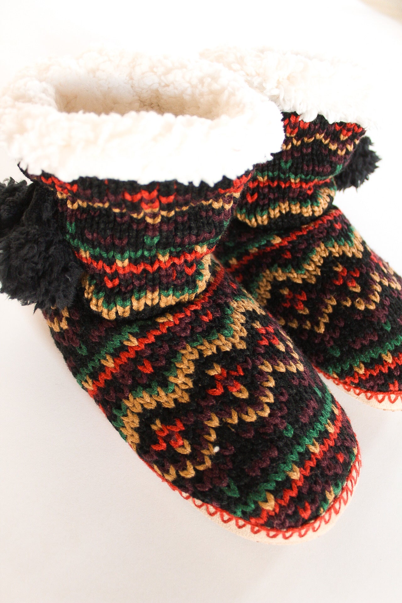 Hand Knit Indoor Slipper Boots
