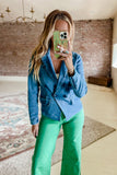 Denim Sailor Button Blazer