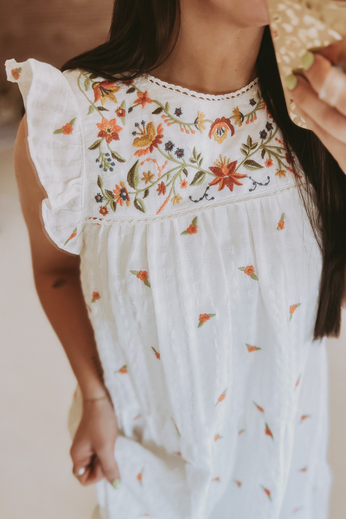 The Ophelia Tiered Embroidered Dress