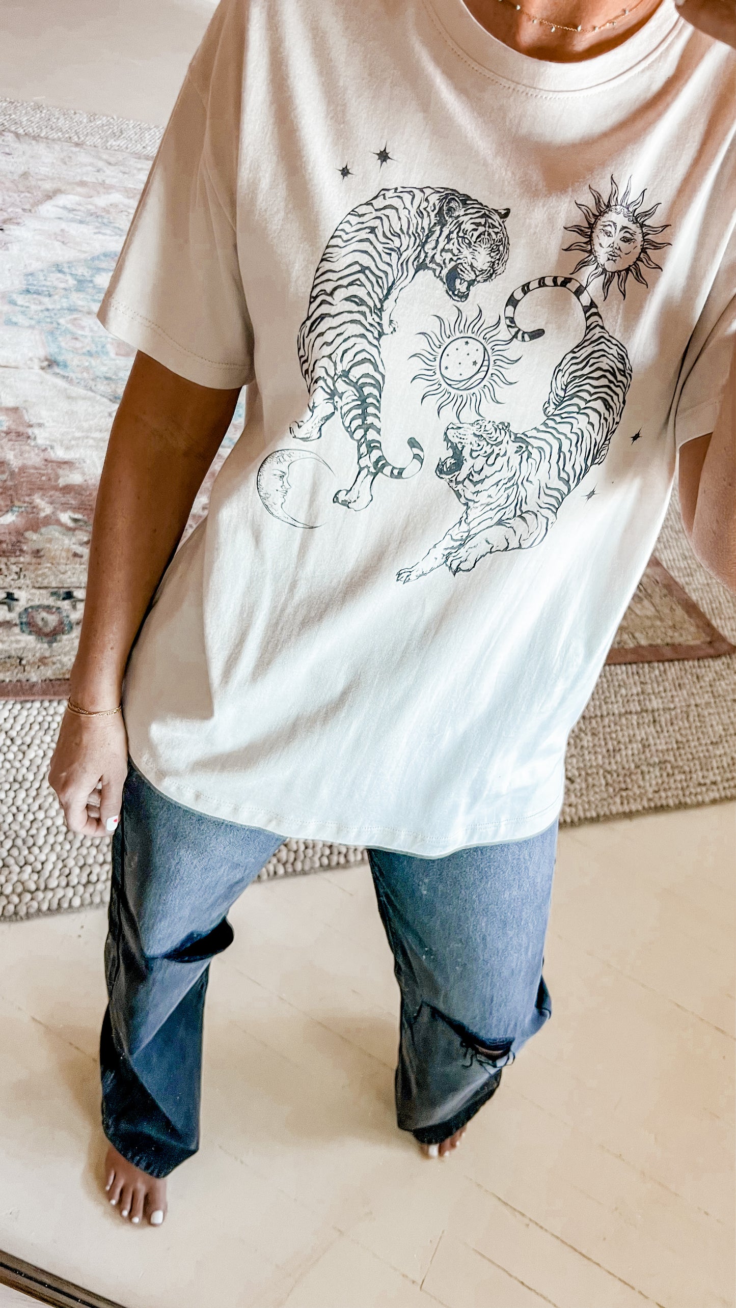 Tiger Moon Oversized Graphic Tee