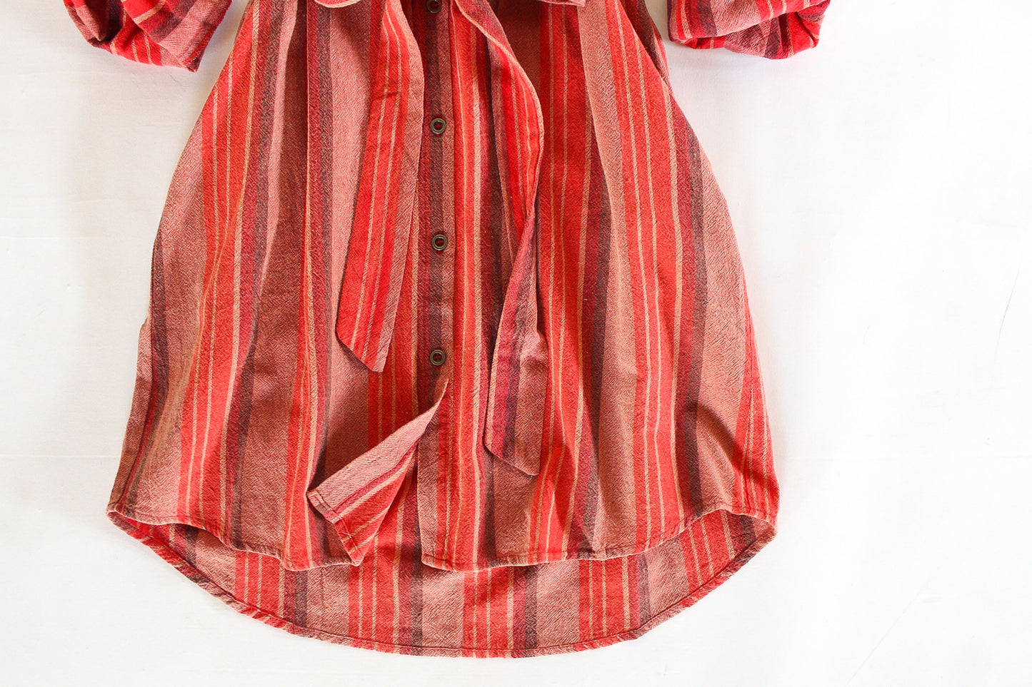 Washed Striped Shirt Dress