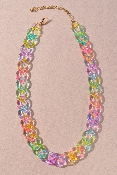 Rainbow Link Necklace