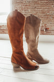 The Stacey Distressed Suede Boot