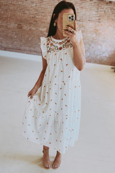 The Ophelia Tiered Embroidered Dress
