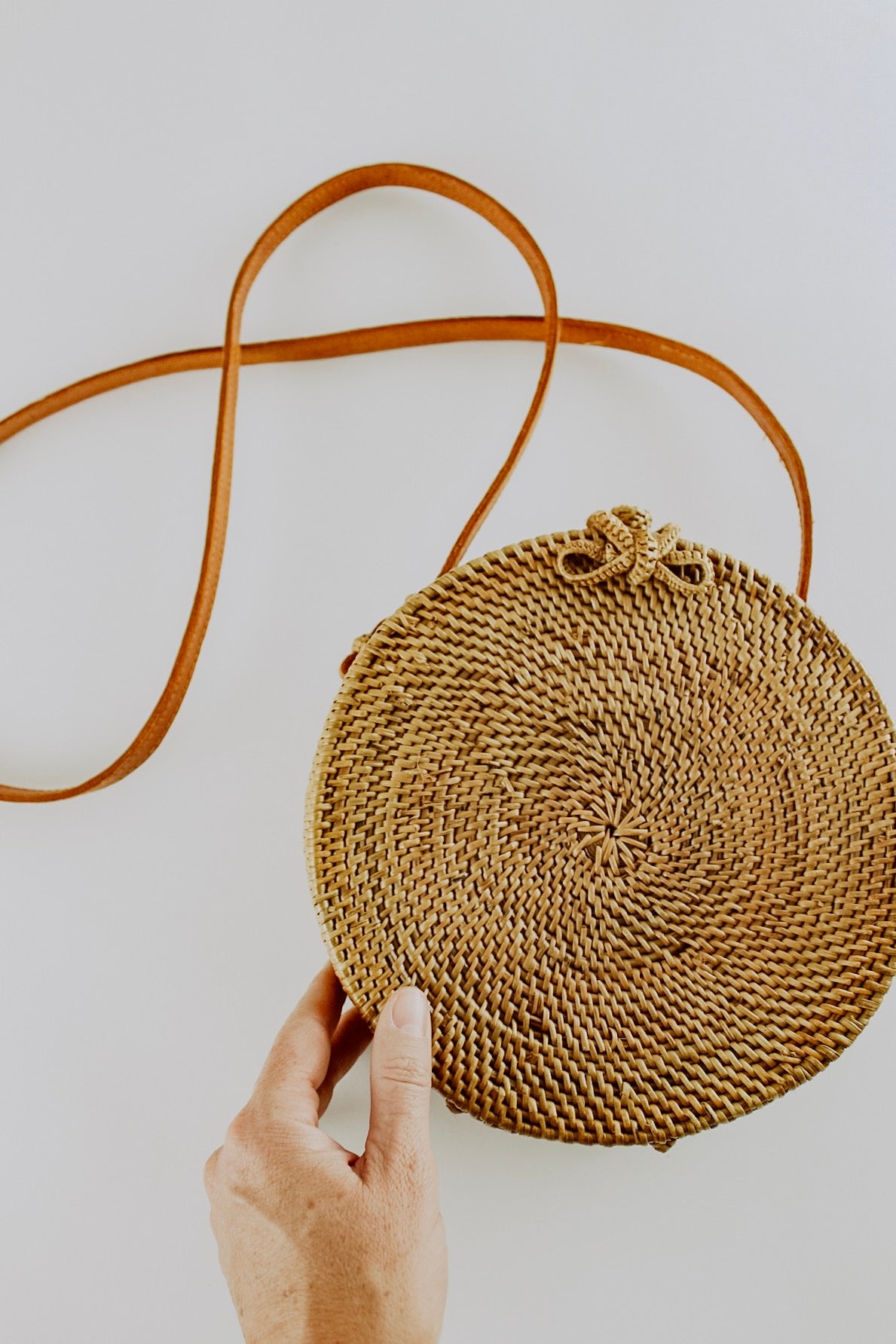 Round Woven Basket Bags