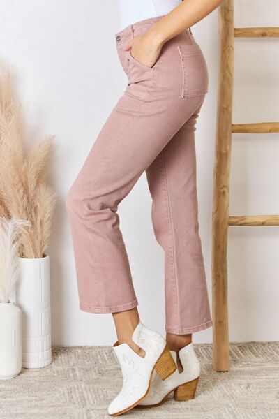 RISEN High Rise Ankle Flare Jeans