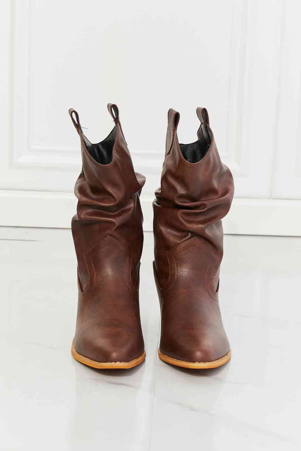 Better in Texas Scrunch Cowboy Boots in Brown