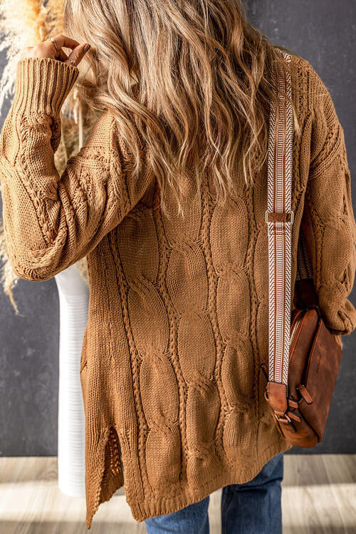 Sweater Weather Essential Cable Knit Cardi