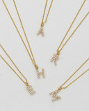 Dainty Love Pearl Initial Necklace