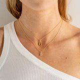 Dainty Love Pearl Initial Necklace