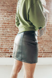 Faux Leather Chic Mini Skirt